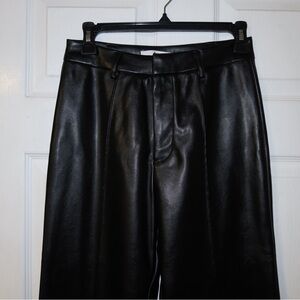 BOA Vegan leather wide leg pants